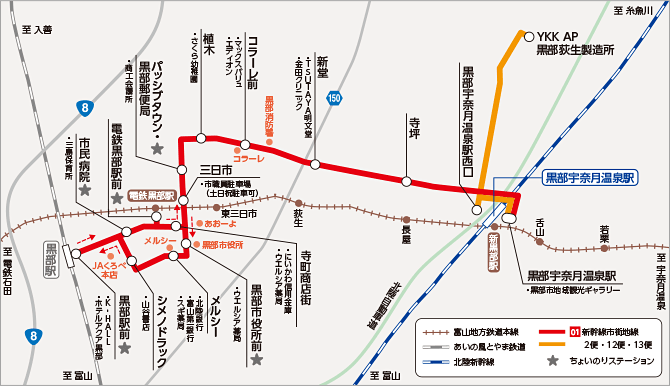 新幹線市街地線 路線図