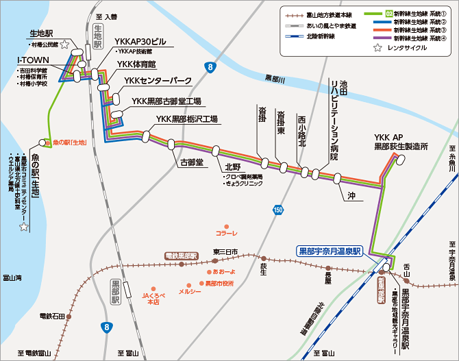 新幹線生地線 路線図